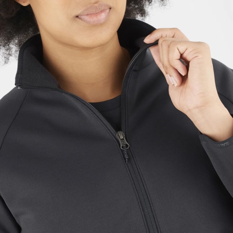 Black Salomon Essential Warm Full Zip Women's Jackets | PH 39806H